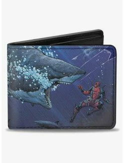 Best deal ๐ Marvel Deadpool Underwater Shark Scenes Bifold Wallet โค๏ธ