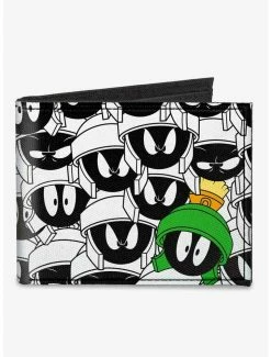 Best Pirce 💯 Looney Tunes Marvin The Martian Expressions Canvas Bifold Wallet 🎉