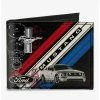 Buy 💯 Mustang Tri Bar Logo Diagonal Stripe Blueprint Canvas Bifold Wallet 😉 -Bags & Purses Shop Online 20215124 hi