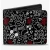 Hot Sale 🧨 Disney Mickey Mouse Icon Doodles Collage Bifold Wallet 🎉 -Bags & Purses Shop Online 20215160 hi