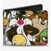 Buy ⌛ Looney Tunes 6 Character Stacked Collage Bifold Wallet 🧨