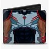 Deals ❤️ Marvel Falcon Character Close Up Front and Back Bifold Wallet 🥰