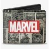 New 😍 Marvel Logo Retro Comic Covres Scene Blocks Bifold Wallet ✨ -Bags & Purses Shop Online 20215212 hi