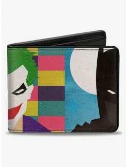 Wholesale 🔔 DC Comics Joker Batman Face Juxtaposition Bifold Wallet 🌟