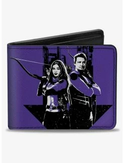 Outlet 🎉 Marvel Studios Hawkeye and Kate Bishop Pose Logo Bifold Wallet 🎁