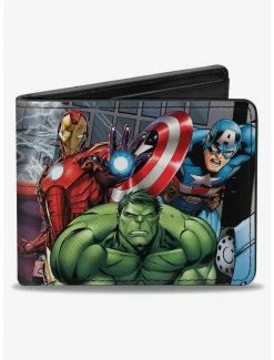 Best Pirce 🔔 Marvel Avengers Superhero Action Poses Bifold Wallet ✔️