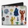 Budget ✔️ Star Wars Classic Characters and Icons Collage Bifold Wallet 🔥 -Bags & Purses Shop Online 20215304 hi