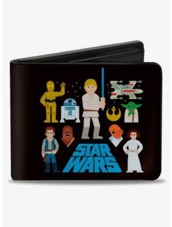 Best reviews of ⭐ Star Wars Text with Classic Character and Icons Collage Bifold Wallet 👏