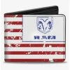 Outlet 🥰 Ram Logo Americana Flag Weathered Bifold Wallet 💯 -Bags & Purses Shop Online 20215362 hi