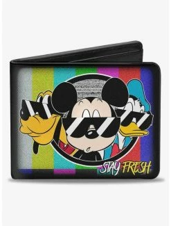 Wholesale 🔥 Disney Pluto Mickey Mouse Donald Duck Stay Fresh Group Bifold Wallet ⭐