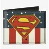 Hot Sale ⌛ DC Comics Superman Shield Americana Canvas Bifold Wallet 🛒 -Bags & Purses Shop Online 20215462 hi