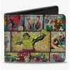 Flash Sale 👍 Marvel Retro Avengers Comic Scene Blocks Bifold Wallet 👏 -Bags & Purses Shop Online 20215466 hi
