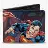 Best deal 🔔 DC Comics Superman Flying Pose Shield Heat Vision Eyes Pose Close Up Bifold Wallet ✨ -Bags & Purses Shop Online 20215470 hi