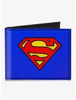 Brand new 🔔 DC Comics Superman Shield Canvas Bifold Wallet 💯