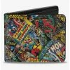 Budget 🤩 Marvel Retro Marvel Comic Books Stacked Bifold Wallet ❤️