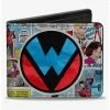 Buy 🔔 Marvel Retro Wasp Logo Wasp Ant Man Scene Blocks Bifold Wallet 😀