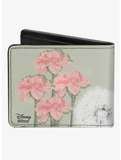 Promo 🔥 Disney Tinker Bell Sketch Carnations Dandelions Bifold Wallet ✨ -Bags & Purses Shop Online 20215590 av1