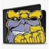 Discount 😉 Marvel Thanos Raised Fist Pose Lavender Bifold Wallet ❤️ -Bags & Purses Shop Online 20215614 hi