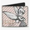 Best Pirce 👍 Disney Tinker Bell Sassy Pose Pixie Dust Stripes Bifold Wallet ⌛ -Bags & Purses Shop Online 20215674 hi