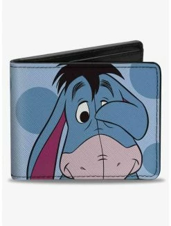 Best deal 😀 Disney Winnie The Pooh Eeyore Character Close Up Pose and Text Bifold Wallet 🛒