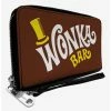 Budget 🔔 Willy Wonka And The Chocolate Factory Wonka Bar Wrapper Zip Around Wallet 🥰 -Bags & Purses Shop Online 20334565 hi
