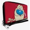 Outlet 🧨 The Ren And Stimpy Show Stimpy Smiling Pose Close Up Zip Around Wallet 😉 -Bags & Purses Shop Online 20334569 hi