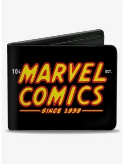 Top 10 🎁 Marvel Avengers Marvel Comics Since 1939 Text Logo Bifold Wallet 💯