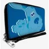 Coupon 😀 Blue's Clues Blue Full Body Smiling Zip Around Wallet 😀