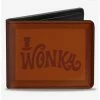 New 👍 Willy Wonka And The Chocolate Factory Wonka Chocolate Bar Bifold Wallet ⭐