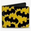 Flash Sale 🛒 DC Comics Batman Bat Signal Scattered Yellow Black Bifold Wallet 🎉