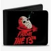 Best Sale 🎁 Friday The 13Th Vintage Jason Mask Poster Bifold Wallet 🧨