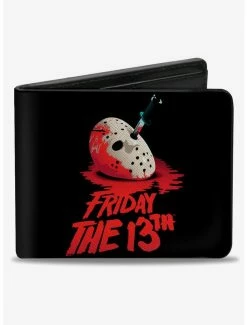 Best Sale 🎁 Friday The 13Th Vintage Jason Mask Poster Bifold Wallet 🧨