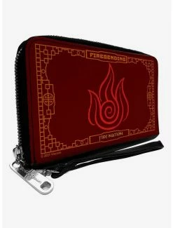 Wholesale 🌟 Avatar: The Last Airbender Firebending Fire Nation Icon Reds Zip Around Wallet 👏
