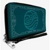 Flash Sale 😀 Avatar: The Last Airbender Waterbending Water Tribe Icon Blues Zip Around Wallet 💯 -Bags & Purses Shop Online 20334737 hi
