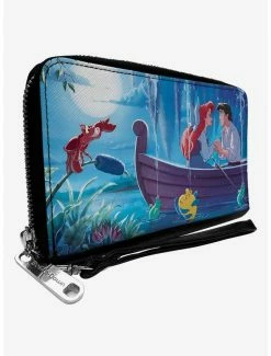 Best deal ❤️ Disney The Little Mermaid Ariel And Eric Kiss The Girl Scene Zip Around Wallet 🎉