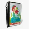 Outlet ⭐ Disney The Little Mermaid Ariel And Flounder Mermaid Kisses Pose Zip Around Wallet 🎁 -Bags & Purses Shop Online 20334743 hi