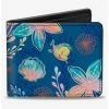 Cheapest 🔔 Disney The Little Mermaid Flounder And Sebastian Under The Sea Blues Bifold Wallet ⭐ -Bags & Purses Shop Online 20334747 hi