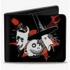 Buy 😉 The Nightmare Before 🔔 Christmas Lock Shock And Barrel Faces Bifold Wallet 🌟 -Bags & Purses Shop Online 20334775 hi