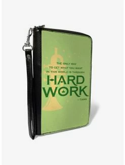 Best Pirce ❤️ Disney The Princess And The Frog Tianas Hard Work Quote Greens Zip Around Wallet 👏