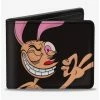 Hot Sale 👍 The Ren & Stimpy Show Ren Winking Pose Close Up Bifold Wallet ❤️ -Bags & Purses Shop Online 20334787 hi