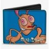 Cheapest 😀 The Ren & Stimpy Show Ren And Stimpy Behind Pose Bifold Wallet ✔️ -Bags & Purses Shop Online 20334789 hi