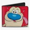 Deals 💯 The Ren & Stimpy Show Stimpy Face And Logo Bifold Wallet ❤️ -Bags & Purses Shop Online 20334791 hi