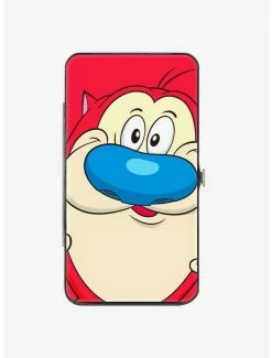 Best Pirce 🎉 The Ren And Stimpy Show Stimpy Smiling And Ren Winking Hinged Wallet 🧨
