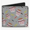 New 😀 Seinfeld No Soup For You Soup Cups Scattered Bifold Wallet 🌟