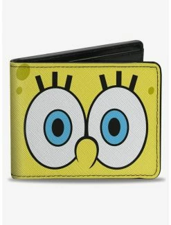 New ❤️ Spongebob Squarepants Eyes Close Up Bifold Wallet 💯