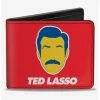 Cheapest 😀 Ted Lasso Icon And Text Red White Blue Yellow Bifold Wallet 👍